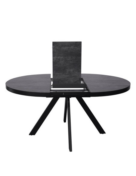 Table céramique Natalia ronde à rallonge Shadow