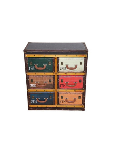 Commode Valises 6 tiroirs | Meuble vintage déco