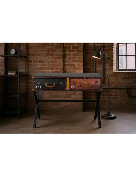 Console Valises 2 tiroirs | Meuble vintage déco