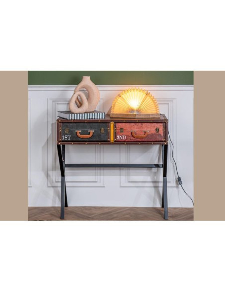 Console Valises 2 tiroirs | Meuble vintage déco