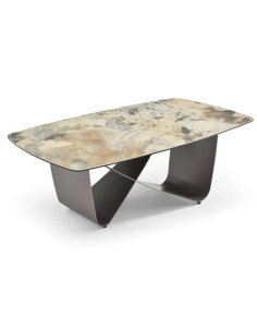 Table basse OMEGA céramique effet marbre Lezzia