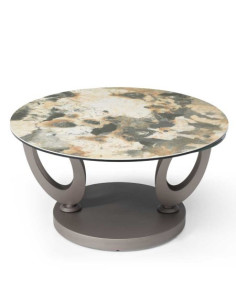 Table basse OGIVE céramique effet marbre Lezzia