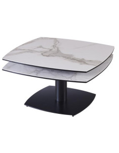 Table basse Tonga Arabescato céramique – plateaux pivotants 2