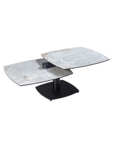 Table basse Tonga Onyx céramique – plateaux pivotants 2