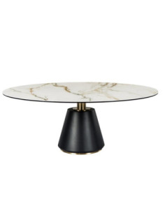 Table basse Isola Golden Stone – ronde Ø90, céramique