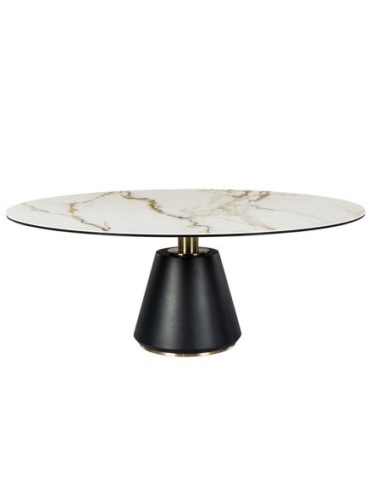 Table basse Isola Golden Stone – ronde Ø90, céramique