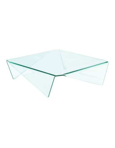 Table basse Easy carrée – 100% verre incolore