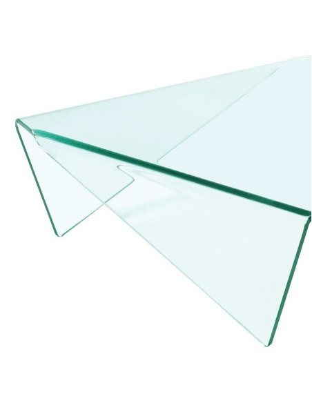 Table basse Easy carrée – 100% verre incolore