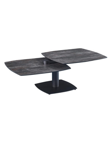Table basse Tonga Shadow céramique – plateaux pivotants