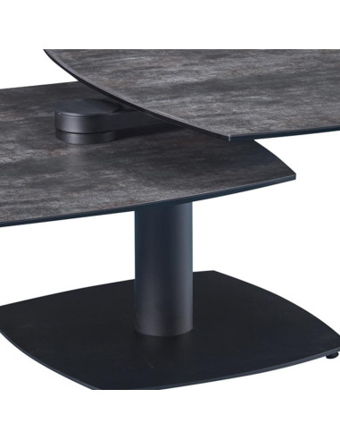 Table basse Tonga Shadow céramique – plateaux pivotants
