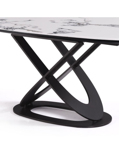 Table repas Laetitia piétement U contemporain | Côté Loges