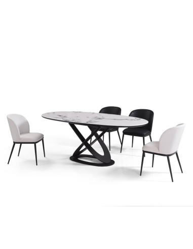 Table repas Laetitia piétement U contemporain | Côté Loges