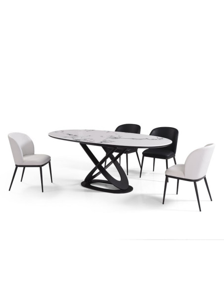 Table repas Laetitia piétement U contemporain | Côté Loges