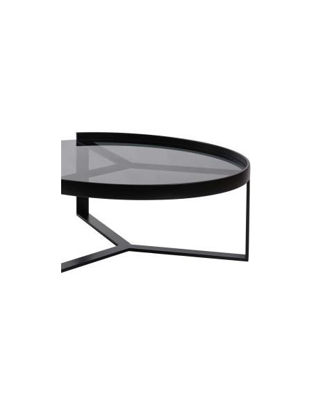 Ensembles Tables basses FIDJI verre fumé