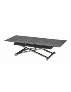 Table basse-repas relevable JUMPY Corten (pieds inox)