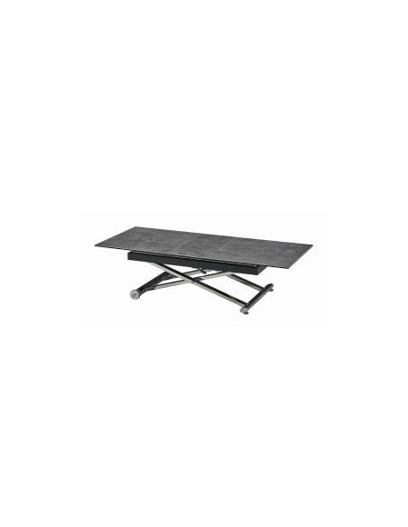 Table basse-repas relevable JUMPY Corten (pieds inox)