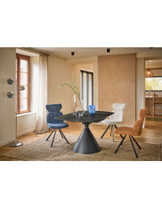 Table céramique ronde extensible OSAKA 95/150 cm