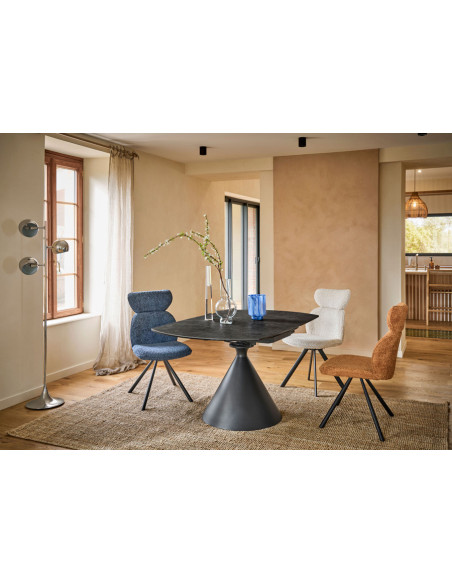 Table céramique ronde extensible OSAKA 95/150 cm