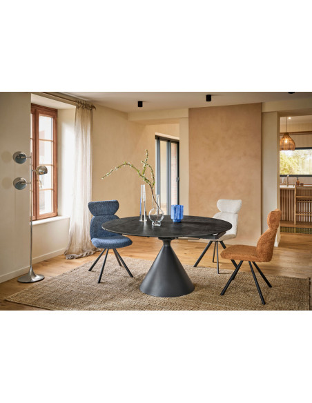 Table céramique ronde extensible OSAKA 95/150 cm