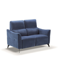 Canapé BERGAMO 2 places bleu en tissu waterproof