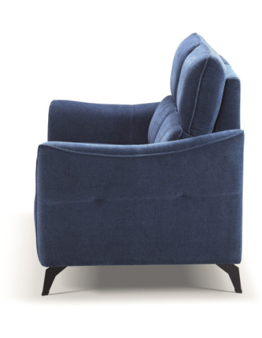 Canapé BERGAMO 2 places bleu en tissu waterproof