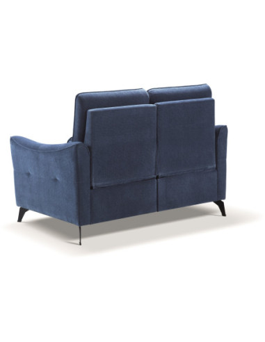 Canapé BERGAMO 2 places bleu en tissu waterproof