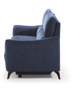 Canapé BERGAMO 3 places relax bleu 2 relax électriques 2