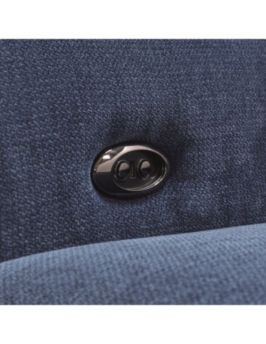 Canapé BERGAMO 3 places relax bleu 2 relax électriques