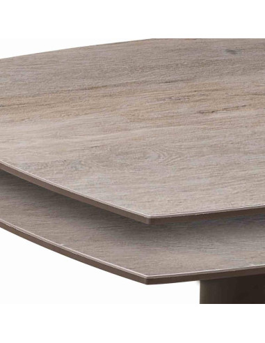 Table basse TONGA céramique Wood Clair