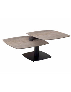 Table basse TONGA céramique Wood Clair