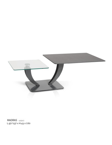 Table basse Madras design – Piètement métal contemporain