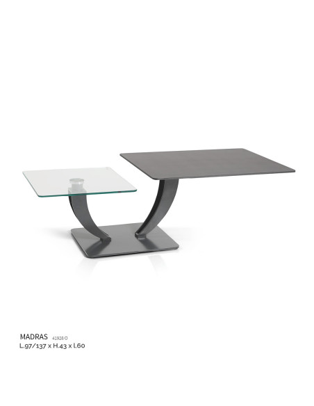 Table basse Madras design – Piètement métal contemporain