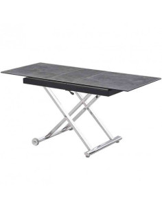 Table basse-repas relevable JUMPY Corten (pieds inox) 2