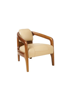 Fauteuil club Daytona cuir beige – cuir pleine fleur - SCMCL40C5