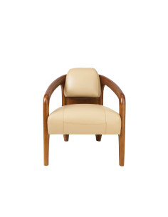 Fauteuil club Daytona cuir beige – cuir pleine fleur - SCMCL40C5 2