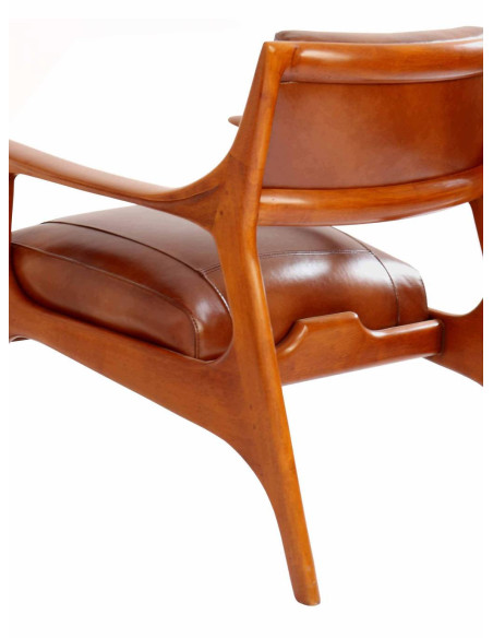 Fauteuil design marron pour salon