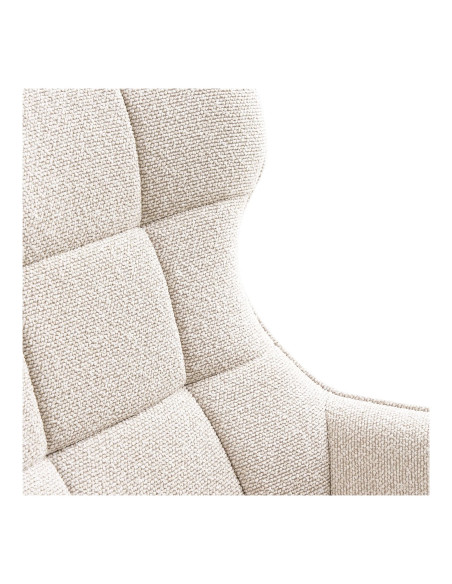 Détail du tissu du fauteuil pivotant Turin beige naturel