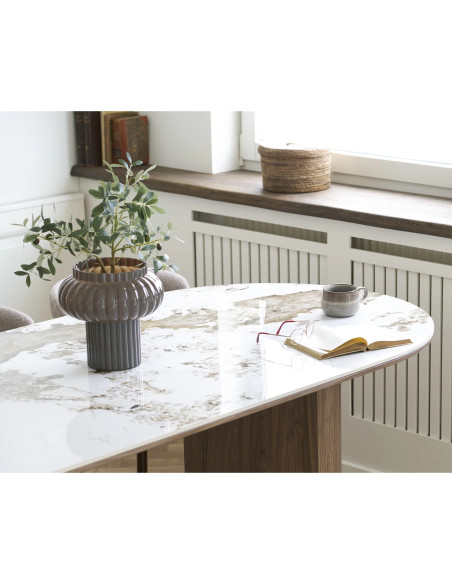 Table de salle à manger Athènes plateau céramique 210 cm en ambiance