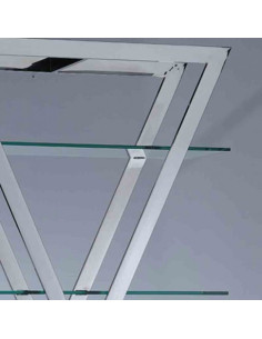 Étagère EKIS inox et verre | Mobilier design contemporain 2
