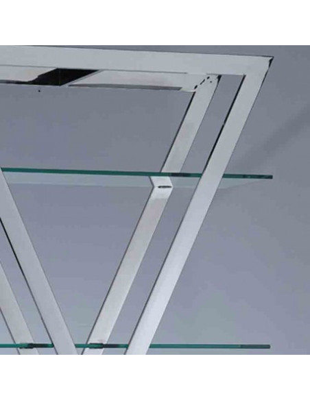 Étagère EKIS inox et verre | Mobilier design contemporain