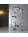 Étagère ATLAS inox et verre | Bibliothèque design moderne