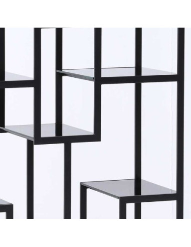 Étagère ATLAS BLACK DOUBLE | Bibliothèque design métal noir