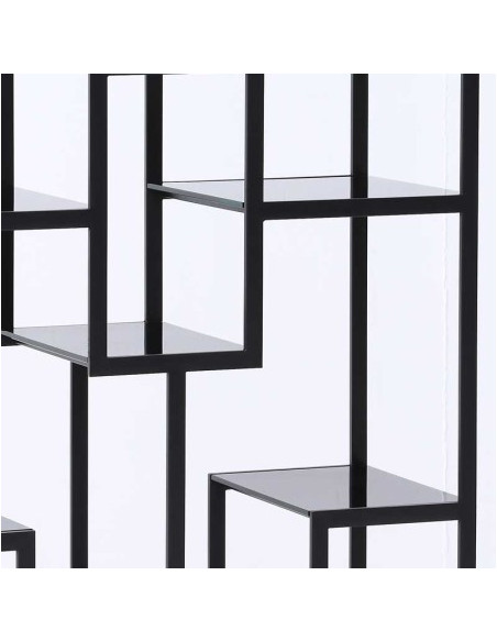 Étagère ATLAS BLACK DOUBLE | Bibliothèque design métal noir