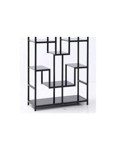 Étagère ATLAS BLACK DOUBLE | Bibliothèque design métal noir