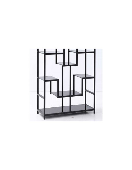 Étagère ATLAS BLACK DOUBLE | Bibliothèque design métal noir