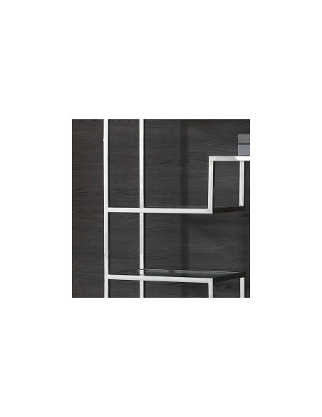 Étagère ATLAS inox et verre | Bibliothèque design moderne