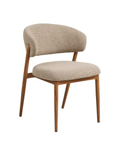 Chaise Cavi sable pieds bois clair | Côté Loges La Baule