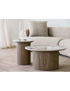 Table basse ronde en céramique Athènes 80 cm | Côté Loges 2
