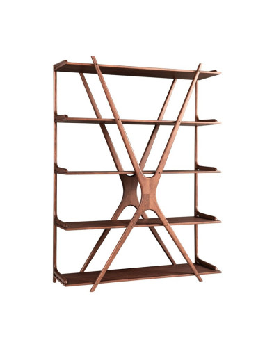 Étagère MÉLODIE Bois Noyer 200 cm | Côté Loges