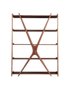 Étagère MÉLODIE Bois Noyer 200 cm | Côté Loges 2